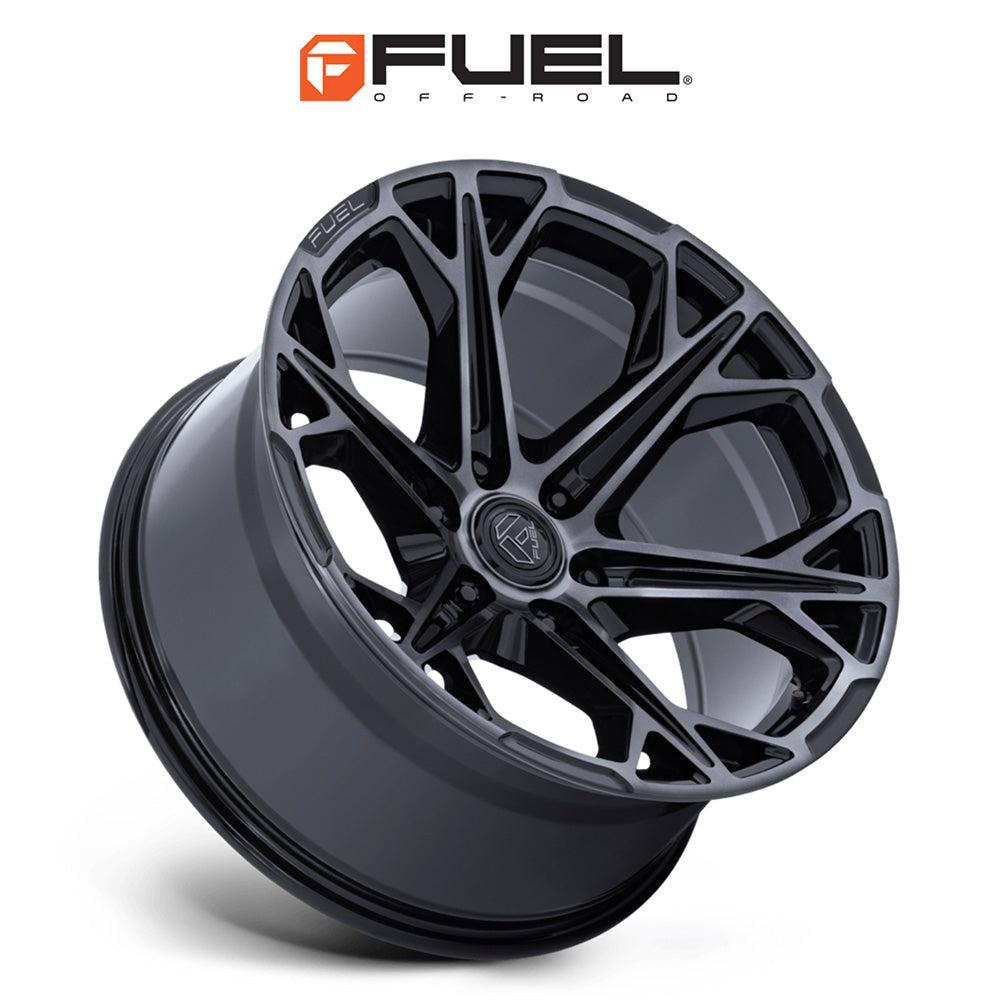 トヨタ ランドクルーザー用  フューエル ハンマーヘッド 20x9J ET 20 フロント、リア グロスブラック ダブルダークティントクリアー仕上げ ホイール４本セット　Fuel HAMMERHEAD 20X9 6X5.5 106 +20 G-BLK DDT (消費税、送料込み)