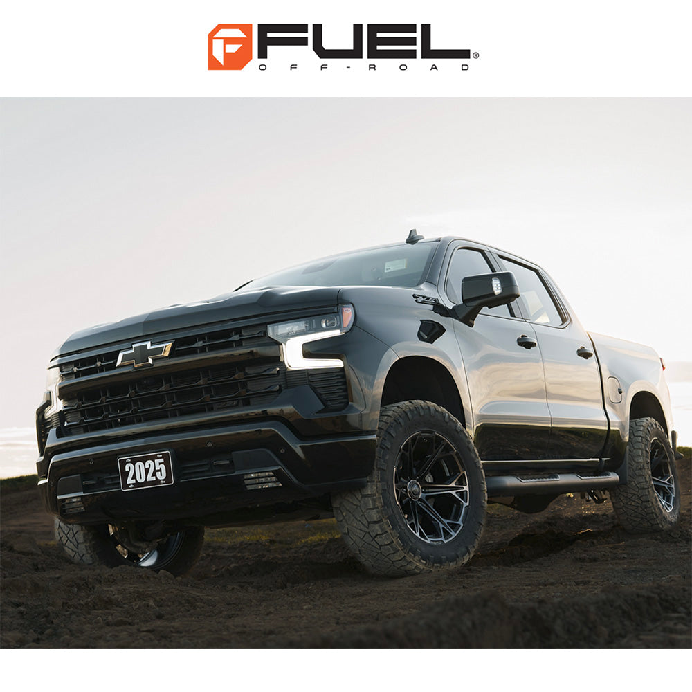 トヨタ ランドクルーザー用  フューエル ハンマーヘッド 20x9J ET 20 フロント、リア グロスブラック ダブルダークティントクリアー仕上げ ホイール４本セット　Fuel HAMMERHEAD 20X9 6X5.5 106 +20 G-BLK DDT (消費税、送料込み)