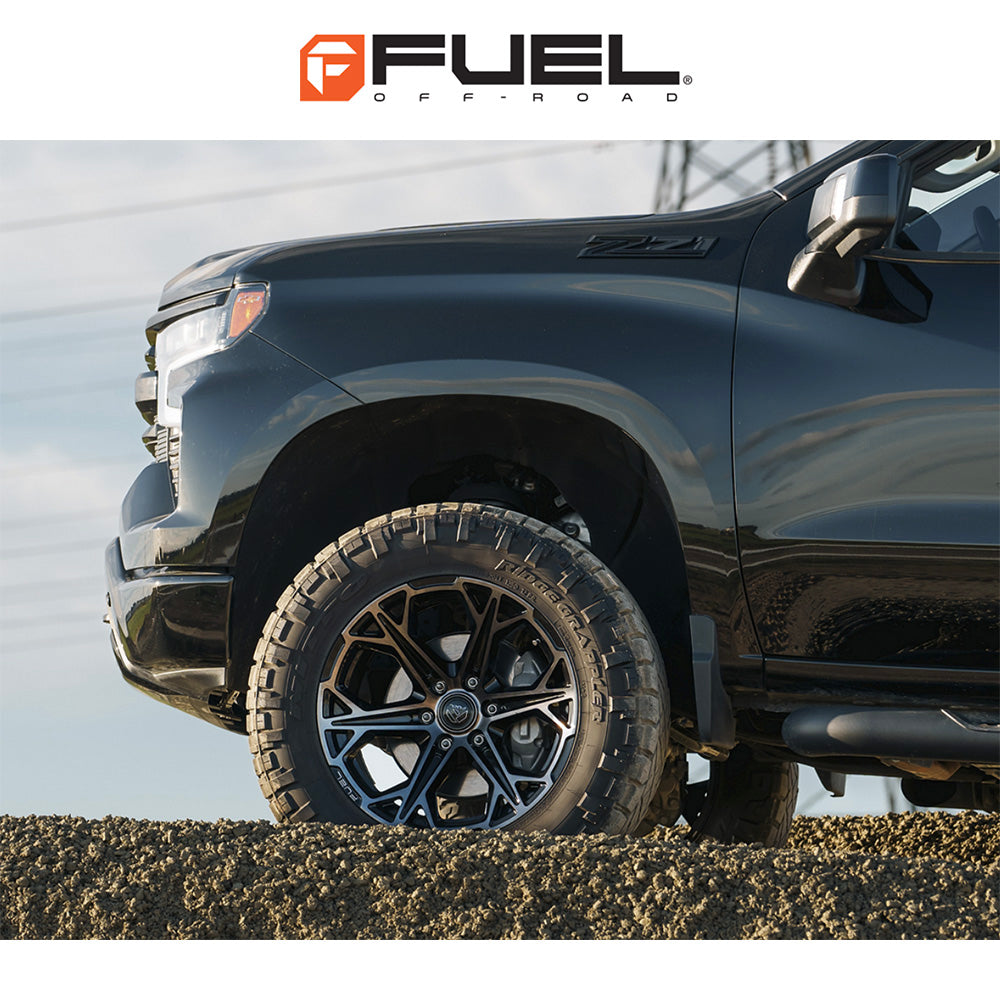 トヨタ ランドクルーザー用  フューエル ハンマーヘッド 20x9J ET 20 フロント、リア グロスブラック ダブルダークティントクリアー仕上げ ホイール４本セット　Fuel HAMMERHEAD 20X9 6X5.5 106 +20 G-BLK DDT (消費税、送料込み)