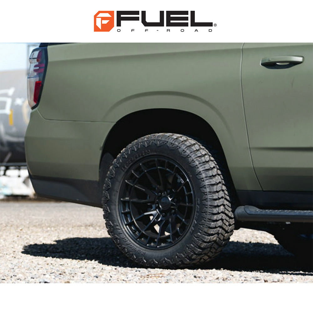 トヨタ ランドクルーザー用 フューエル レボルト 18x9J ET 20 フロント、リア マットブラック ホイール４本セット　Fuel REVOLT 18X9 6X5.5 106 +20 M-BLK (消費税、送料込み)
