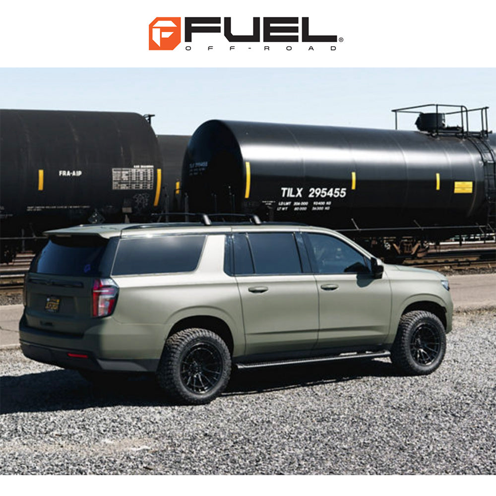 トヨタ ランドクルーザー用 フューエル レボルト 18x9J ET 20 フロント、リア マットブラック ホイール４本セット　Fuel REVOLT 18X9 6X5.5 106 +20 M-BLK (消費税、送料込み)