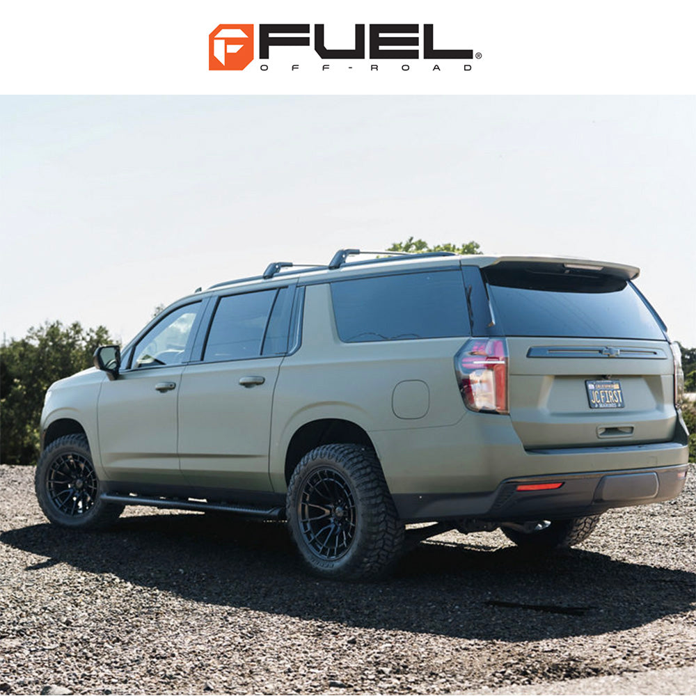 トヨタ ランドクルーザー用 フューエル レボルト 18x9J ET 20 フロント、リア マットブラック ホイール４本セット　Fuel REVOLT 18X9 6X5.5 106 +20 M-BLK (消費税、送料込み)