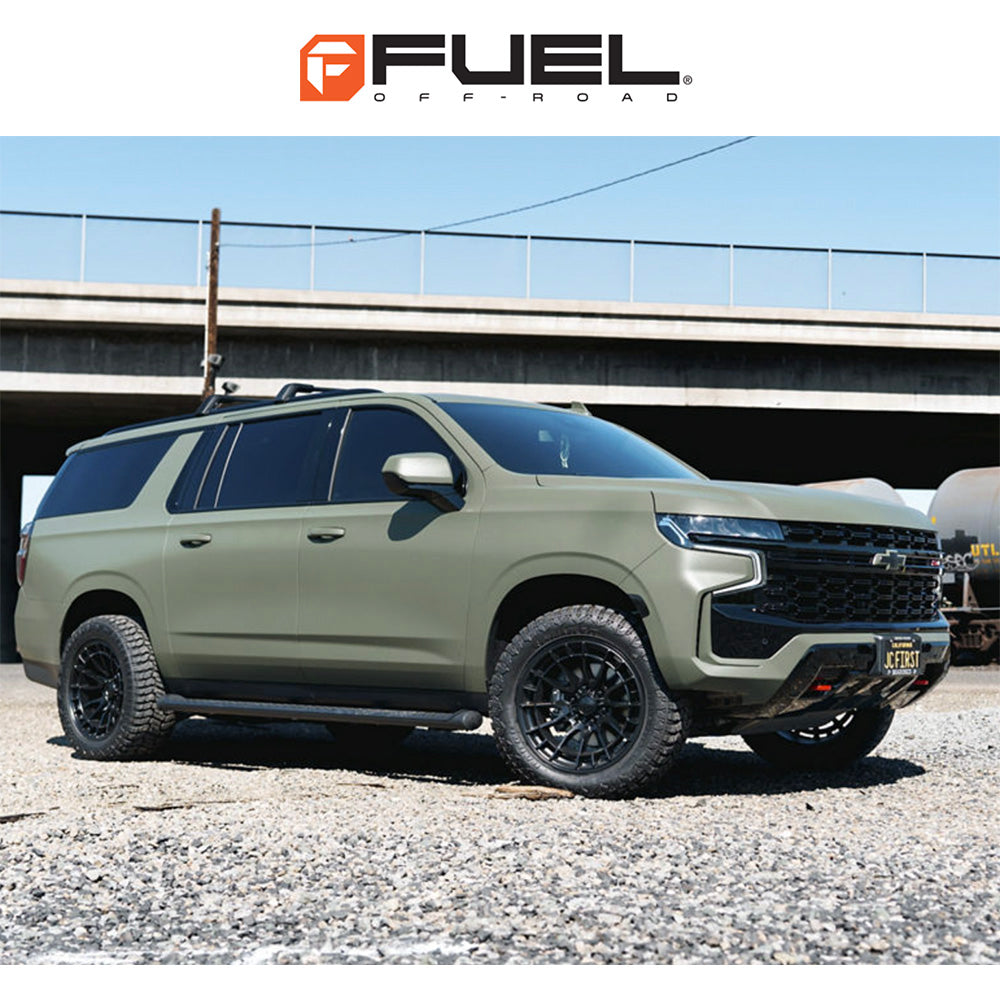 トヨタ ランドクルーザー用 フューエル レボルト 18x9J ET 20 フロント、リア マットブラック ホイール４本セット　Fuel REVOLT 18X9 6X5.5 106 +20 M-BLK (消費税、送料込み)