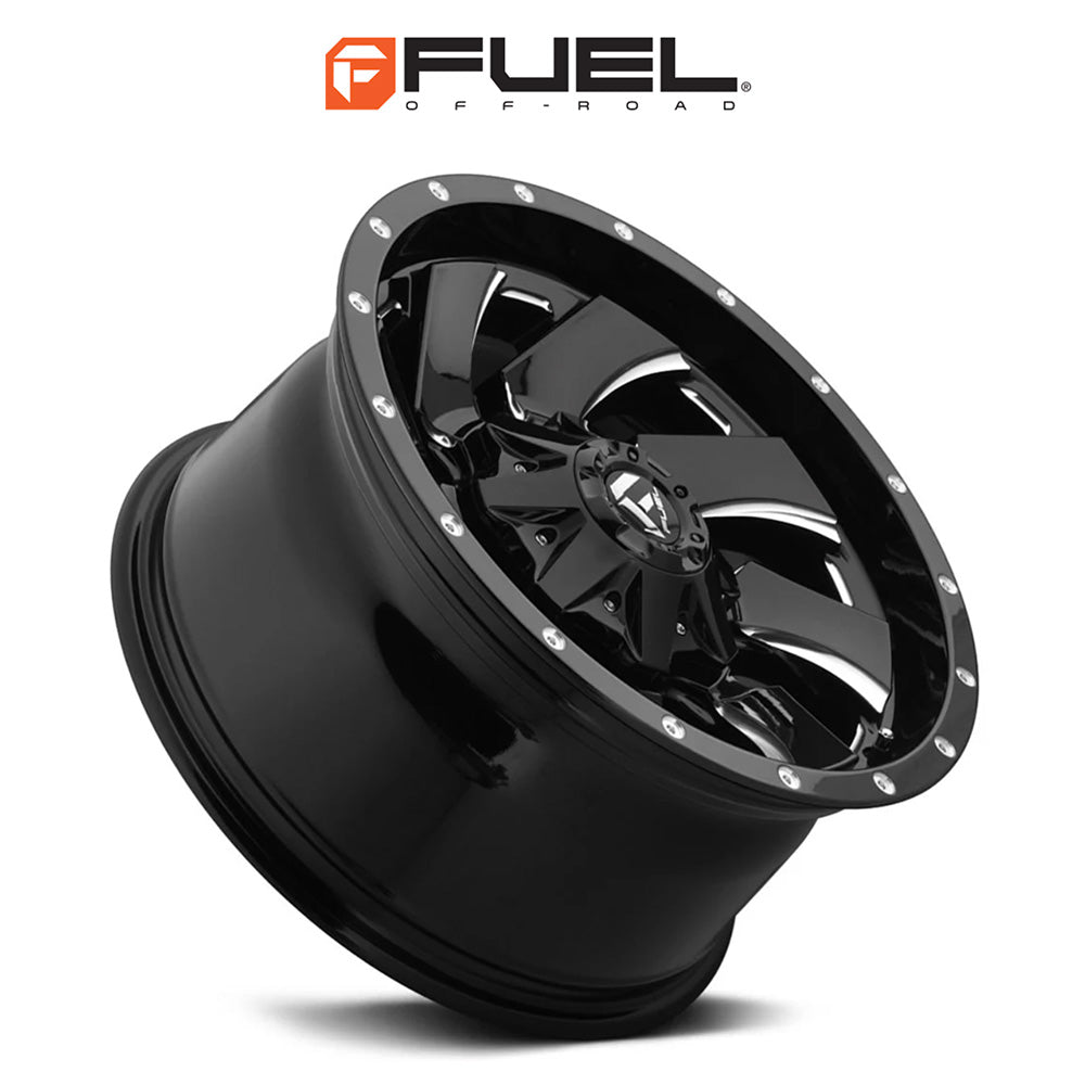トヨタ ランドクルーザー用 フューエル クリーバー 20x9J ET 20 フロント、リア グロスブラックミルド ホイール４本セット　Fuel CLEAVER 20X9 6X135/5.5 106.1 NBL +20 (消費税、送料込み)