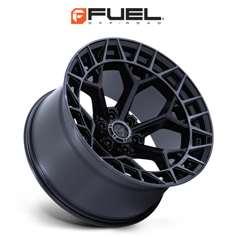 トヨタ ランドクルーザー用  フューエル チャージャー 20x9J ET 20 フロント、リア グロスブラック ブラッシュド ダブルダークティント ホイール４本セット　Fuel CHARGER 20X9 6X5.5 106 +20 G-BLK BRS-DDT (消費税、送料込み)