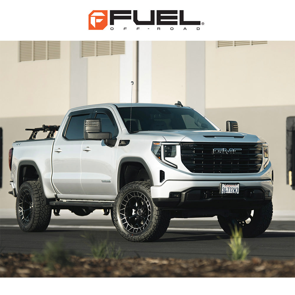 トヨタ ランドクルーザー用  フューエル チャージャー 20x9J ET 20 フロント、リア グロスブラック ブラッシュド ダブルダークティント ホイール４本セット　Fuel CHARGER 20X9 6X5.5 106 +20 G-BLK BRS-DDT (消費税、送料込み)