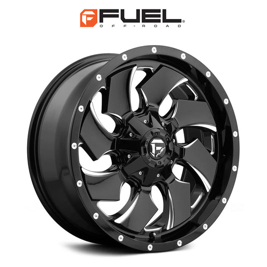 トヨタ ランドクルーザー用 フューエル クリーバー 18x9J ET 20 フロント、リア グロスブラックミルド ホイール４本セット　Fuel CLEAVER 18X9 6X135/5.5 106.1 NBL +20 (消費税、送料込み)