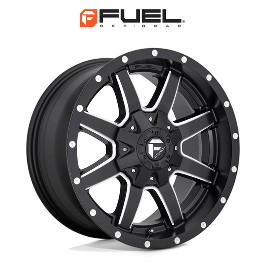 トヨタ ランドクルーザー用 フューエル マーヴェリック 17x9J ET 20 フロント、リア マットブラックミルド ホイール４本セット　Fuel MAVERICK 17X9 6X135/5.5 106.1 NBD +20 (消費税、送料込み)