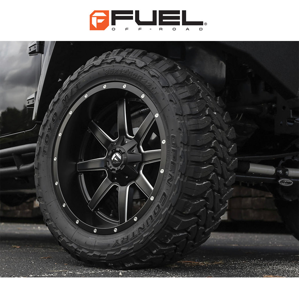 トヨタ ランドクルーザー用 フューエル マーヴェリック 17x9J ET 20 フロント、リア マットブラックミルド ホイール４本セット　Fuel MAVERICK 17X9 6X135/5.5 106.1 NBD +20 (消費税、送料込み)