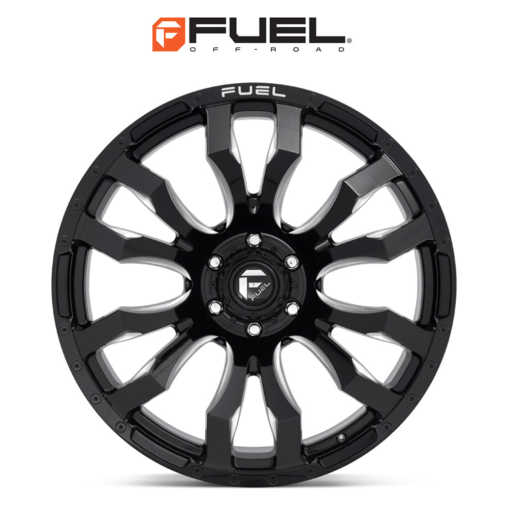 トヨタ ランドクルーザー用 フューエル ブリッツ 20x9J ET 20 フロント、リア グロスブラックミルド ホイール４本セット　Fuel BLITZ 20X9 6X5.5 106.1 NBL +20 (消費税、送料込み)