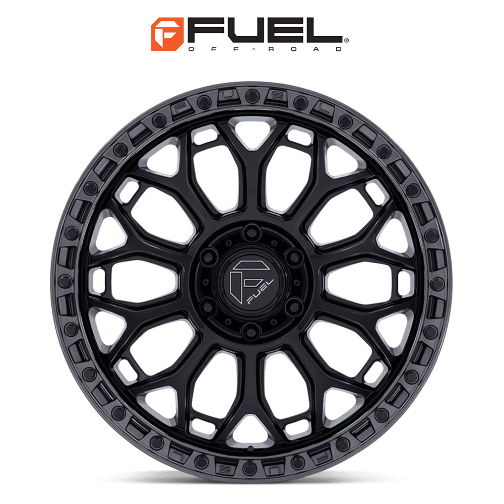 トヨタ ランドクルーザー用 フューエル タロン 17x8.5J ET 25 フロント、リア グロスブラック ガンメタルリップ ホイール４本セット　Fuel TALON 17X8.5 6X5.5 106 +25 G-BLK-GNMTL (消費税、送料込み)