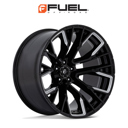 トヨタ ランドクルーザー用 フューエル リーバー 20x9J ET 20 フロント、リア グロスブラックミルド ホイール４本セット　Fuel REBAR 20X9 6X5.5 106 NBL +20 (消費税、送料込み)