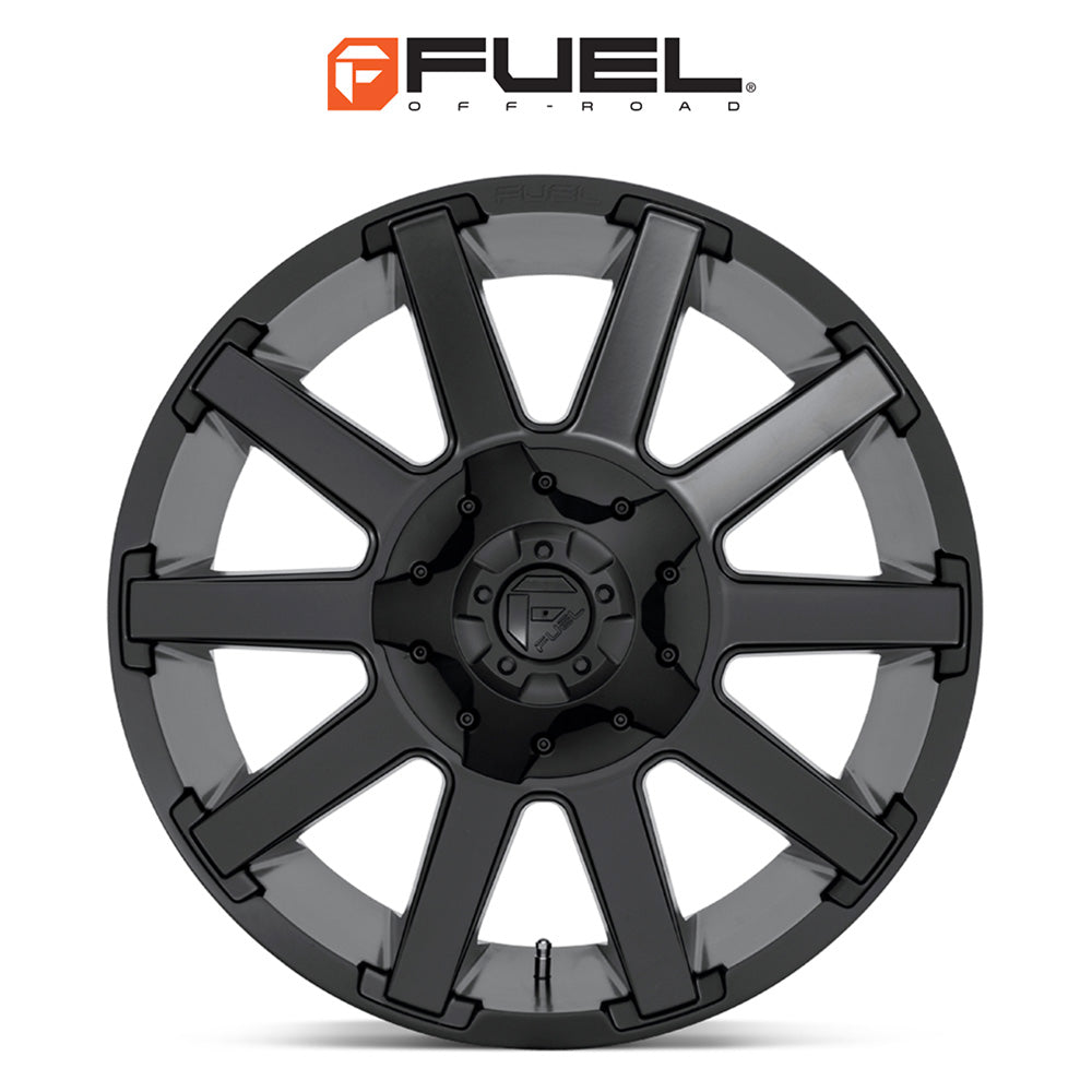 トヨタ ランドクルーザー用 フューエル コントラ 20x9J ET 19 フロント、リア サテンブラック ホイール４本セット　Fuel CONTRA 20X9 6X135/5.5 BD 5.75 106.1 19MM (消費税、送料込み)