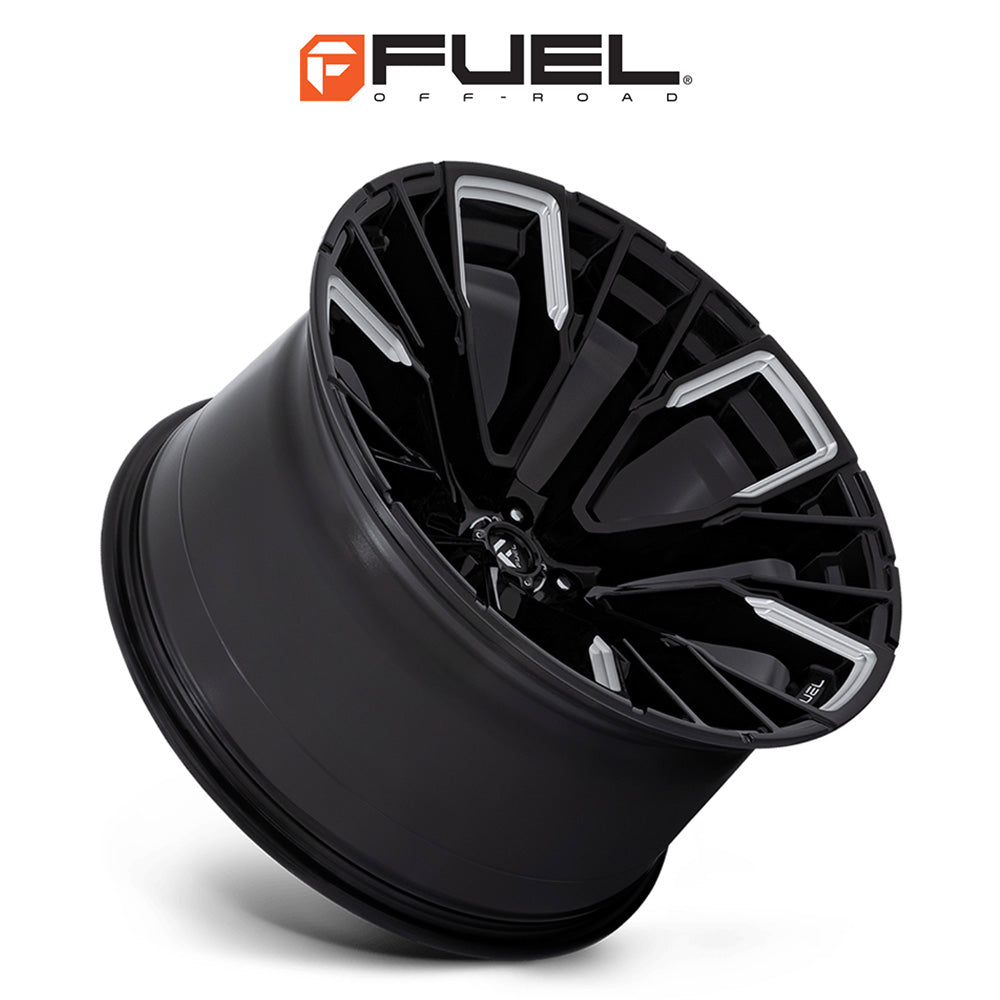 トヨタ ランドクルーザー用 フューエル リーバー 20x9J ET 20 フロント、リア グロスブラックミルド ホイール４本セット　Fuel REBAR 20X9 6X5.5 106 NBL +20 (消費税、送料込み)