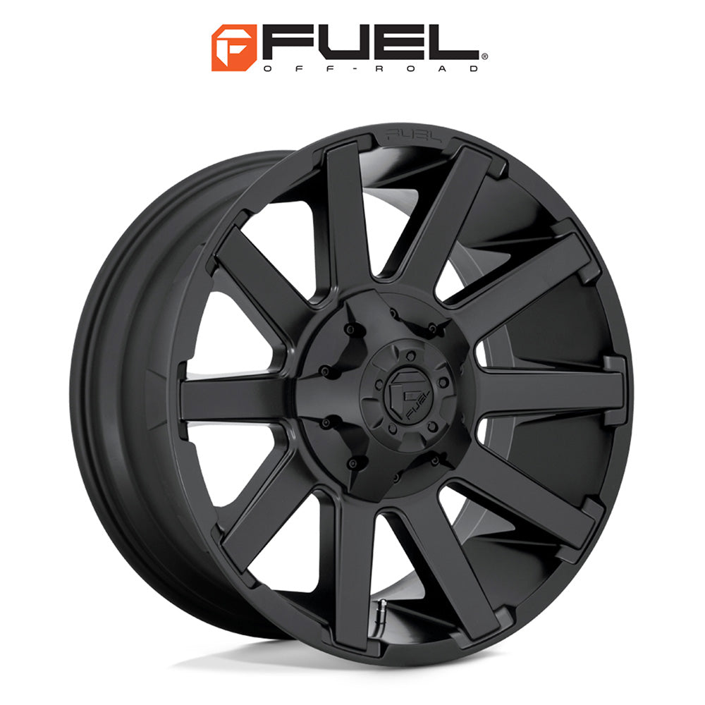 トヨタ ランドクルーザー用 フューエル コントラ 20x9J ET 19 フロント、リア サテンブラック ホイール４本セット　Fuel CONTRA 20X9 6X135/5.5 BD 5.75 106.1 19MM (消費税、送料込み)
