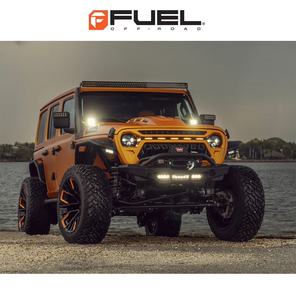トヨタ ランドクルーザー用 フューエル リーバー 20x9J ET 20 フロント、リア グロスブラックミルド ホイール４本セット　Fuel REBAR 20X9 6X5.5 106 NBL +20 (消費税、送料込み)