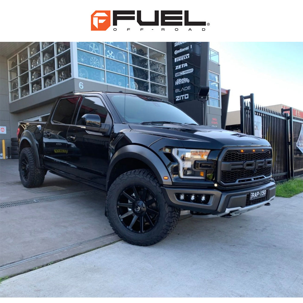 トヨタ ランドクルーザー用 フューエル コントラ 20x9J ET 19 フロント、リア サテンブラック ホイール４本セット　Fuel CONTRA 20X9 6X135/5.5 BD 5.75 106.1 19MM (消費税、送料込み)