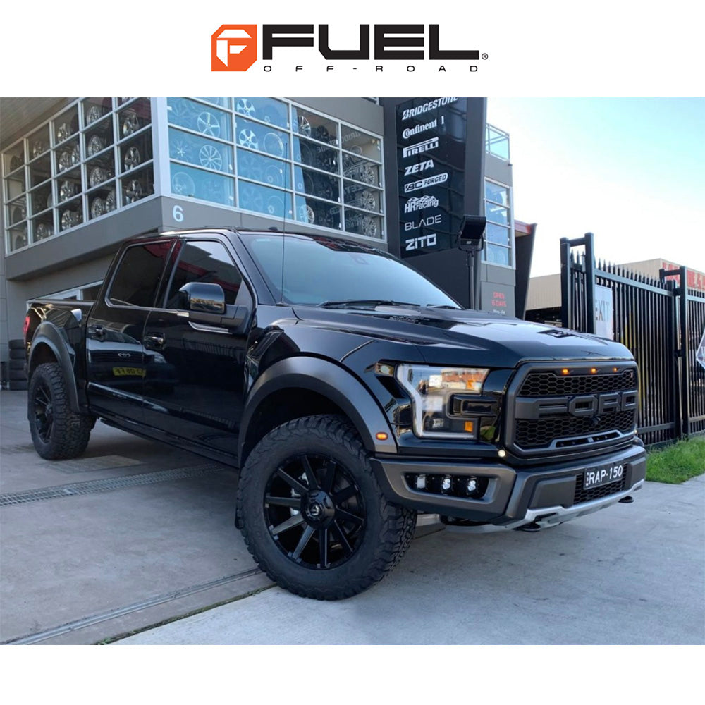 トヨタ ランドクルーザー用 フューエル コントラ 20x9J ET 19 フロント、リア サテンブラック ホイール４本セット　Fuel CONTRA 20X9 6X135/5.5 BD 5.75 106.1 19MM (消費税、送料込み)