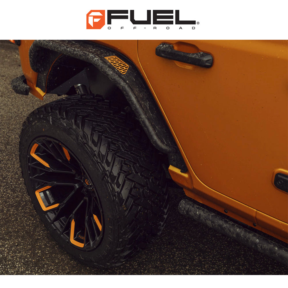 トヨタ ランドクルーザー用 フューエル リーバー 20x9J ET 20 フロント、リア グロスブラックミルド ホイール４本セット　Fuel REBAR 20X9 6X5.5 106 NBL +20 (消費税、送料込み)