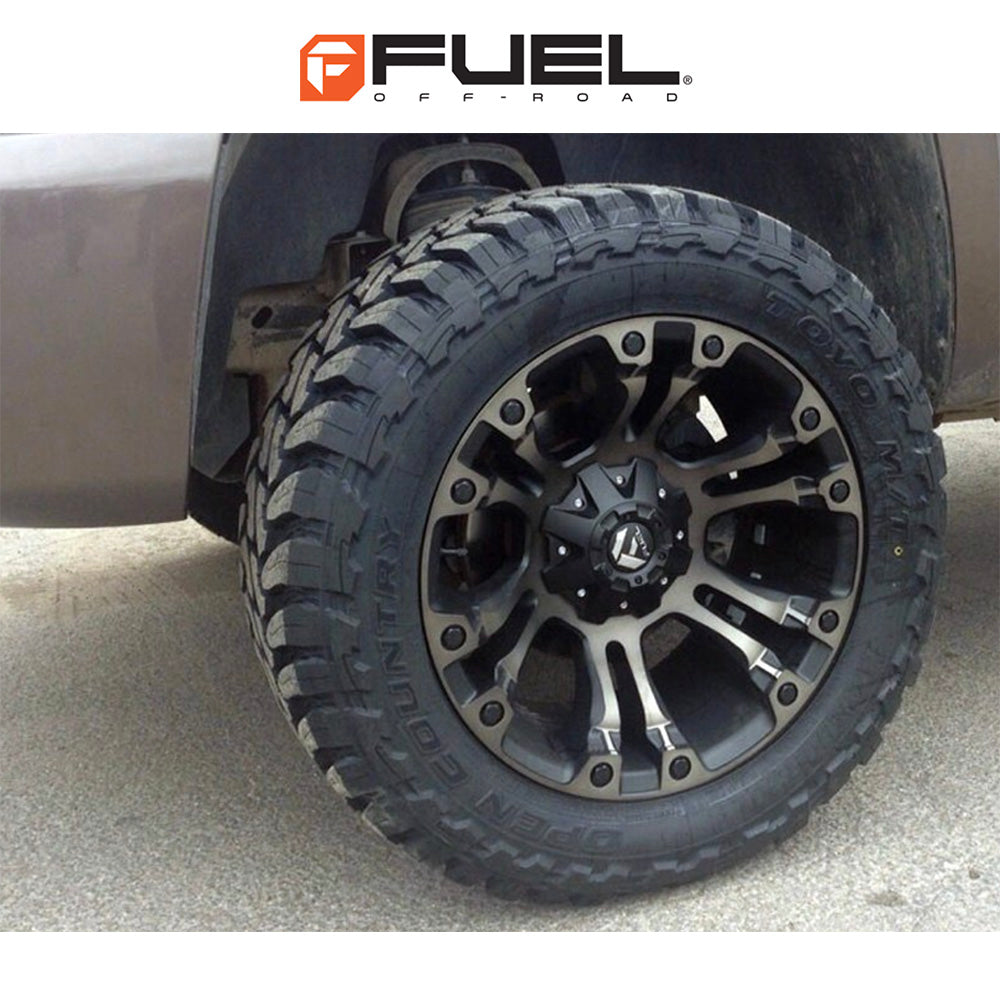 トヨタ ランドクルーザー用 フューエル ベイパー 18x9J ET 19 フロント、リア マットブラック グレーティント ホイール４本セット　Fuel VAPOR 18X9 6X135/5.5 106 +19 M-BLK GT (消費税、送料込み)