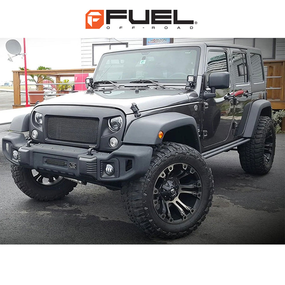 トヨタ ランドクルーザー用 フューエル ベイパー 18x9J ET 19 フロント、リア マットブラック グレーティント ホイール４本セット　Fuel VAPOR 18X9 6X135/5.5 106 +19 M-BLK GT (消費税、送料込み)