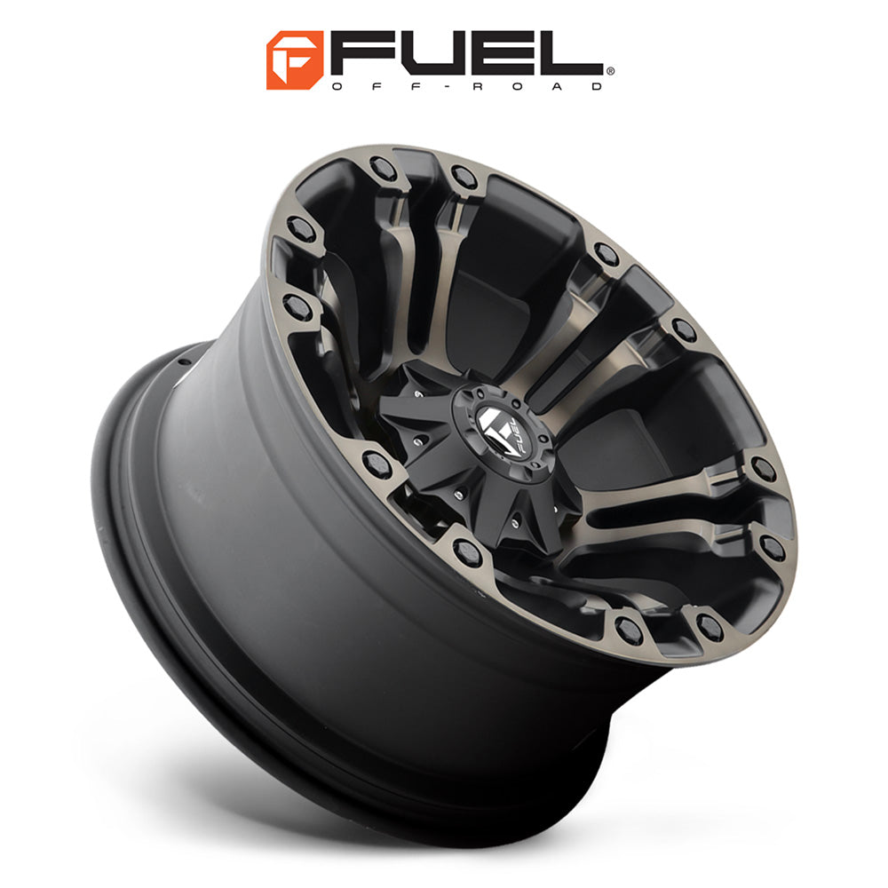トヨタ ランドクルーザー用 フューエル ベイパー 18x9J ET 19 フロント、リア マットブラック ダブルダークティント ホイール４本セット　Fuel VAPOR 18X9 6X135/5.5 106 M-BLK DT +19 (消費税、送料込み)