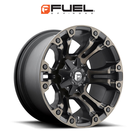 トヨタ ランドクルーザー用 フューエル ベイパー 18x9J ET 19 フロント、リア マットブラック ダブルダークティント ホイール４本セット　Fuel VAPOR 18X9 6X135/5.5 106 M-BLK DT +19 (消費税、送料込み)