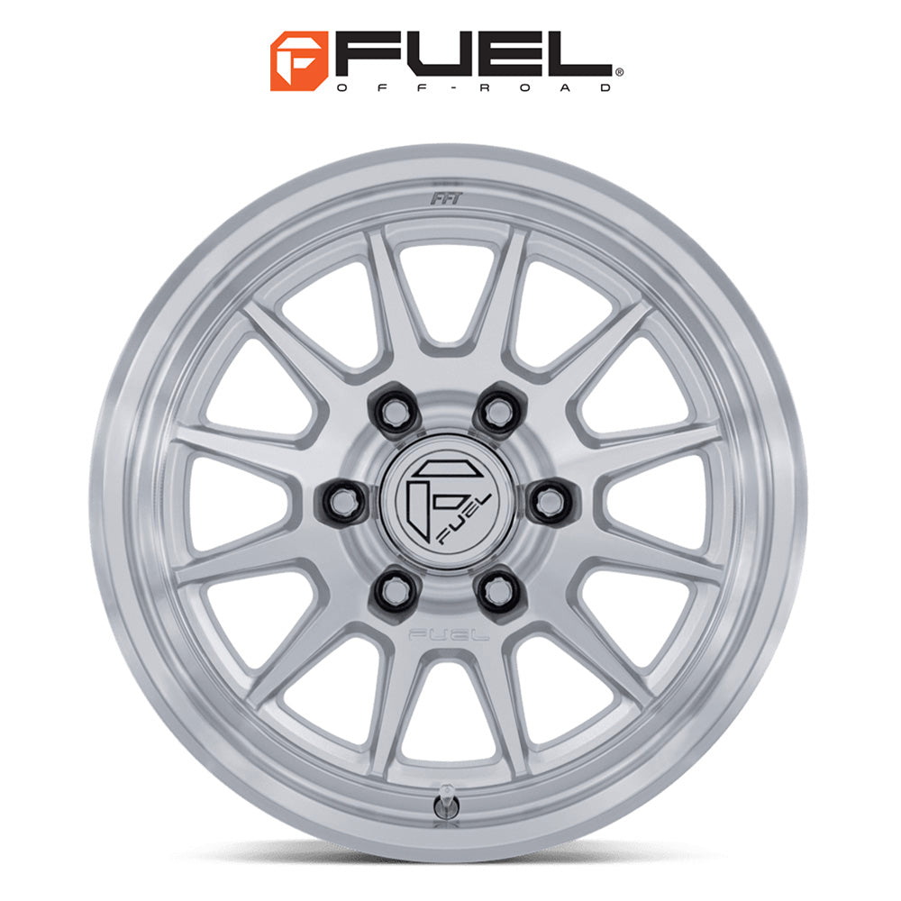 トヨタ ランドクルーザー用 フューエル スパー 17x8.5J ET 25 フロント、リア グロスシルバー マシーンドフェイス ホイール４本セット　Fuel SPUR 17X8.5 6X5.5 106 +25 G-SLV-MCH-FC (消費税、送料込み)