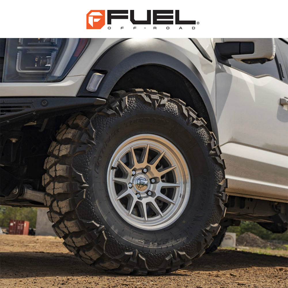 トヨタ ランドクルーザー用 フューエル スパー 17x8.5J ET 25 フロント、リア グロスシルバー マシーンドフェイス ホイール４本セット　Fuel SPUR 17X8.5 6X5.5 106 +25 G-SLV-MCH-FC (消費税、送料込み)
