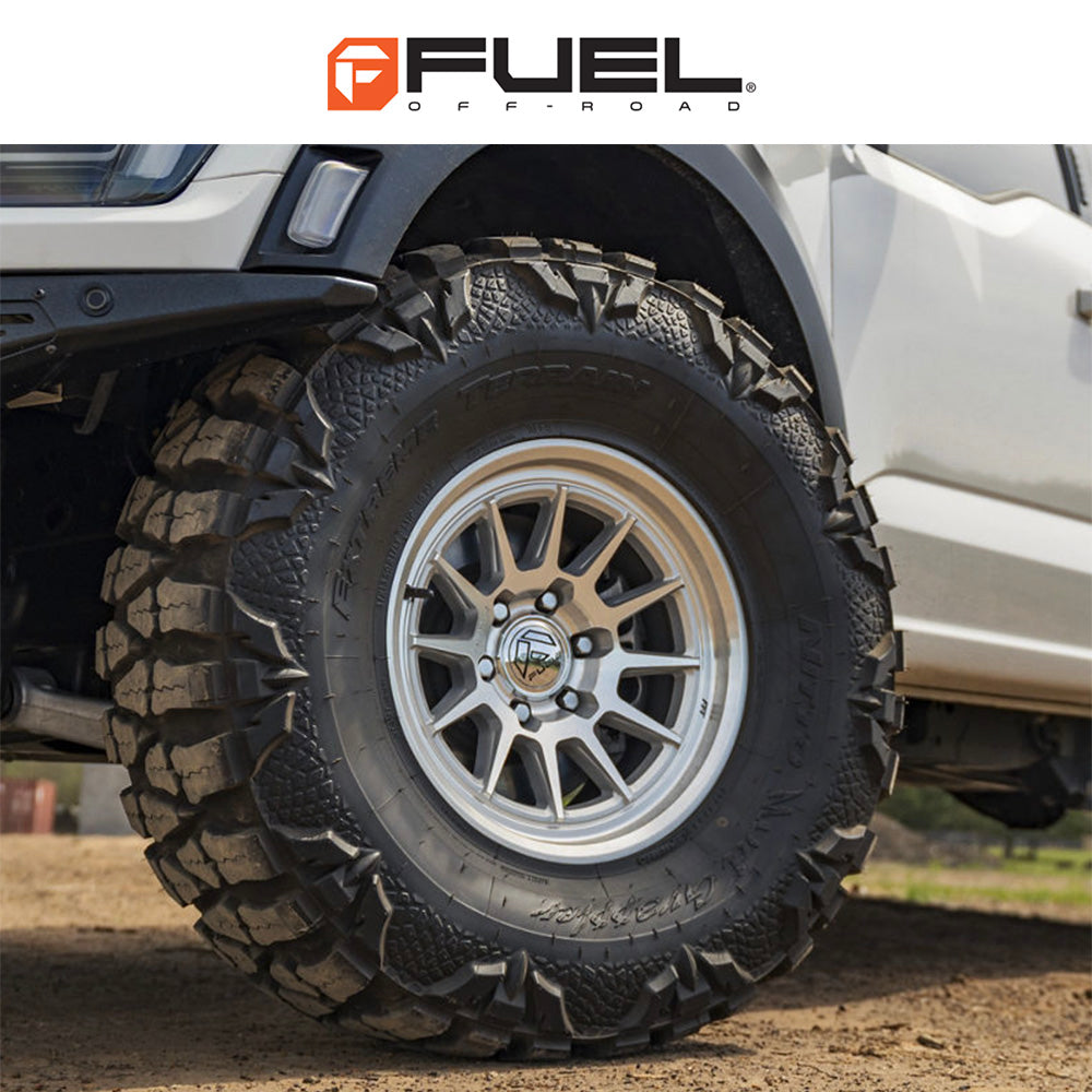 トヨタ ランドクルーザー用 フューエル スパー 17x8.5J ET 25 フロント、リア グロスシルバー マシーンドフェイス ホイール４本セット　Fuel SPUR 17X8.5 6X5.5 106 +25 G-SLV-MCH-FC (消費税、送料込み)