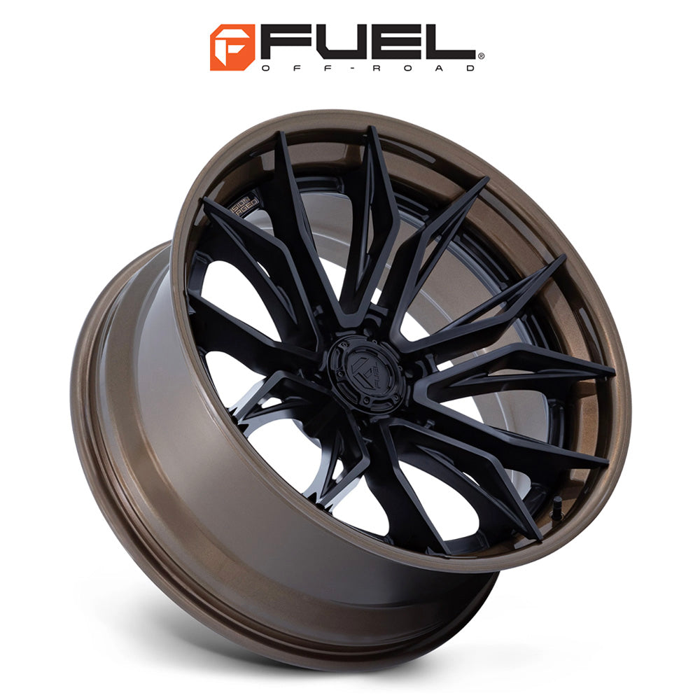 トヨタ ランドクルーザー用 フューエル ミューティニー 20x9J ET 20 フロント、リア マットブラック（グロスブロンズのリップ付き）フュージョンフォージドホイール４本セット　Fuel MUTINY 20X9 6X5.5 106 +20 M-BLK G-BRNZ (消費税、送料込み)