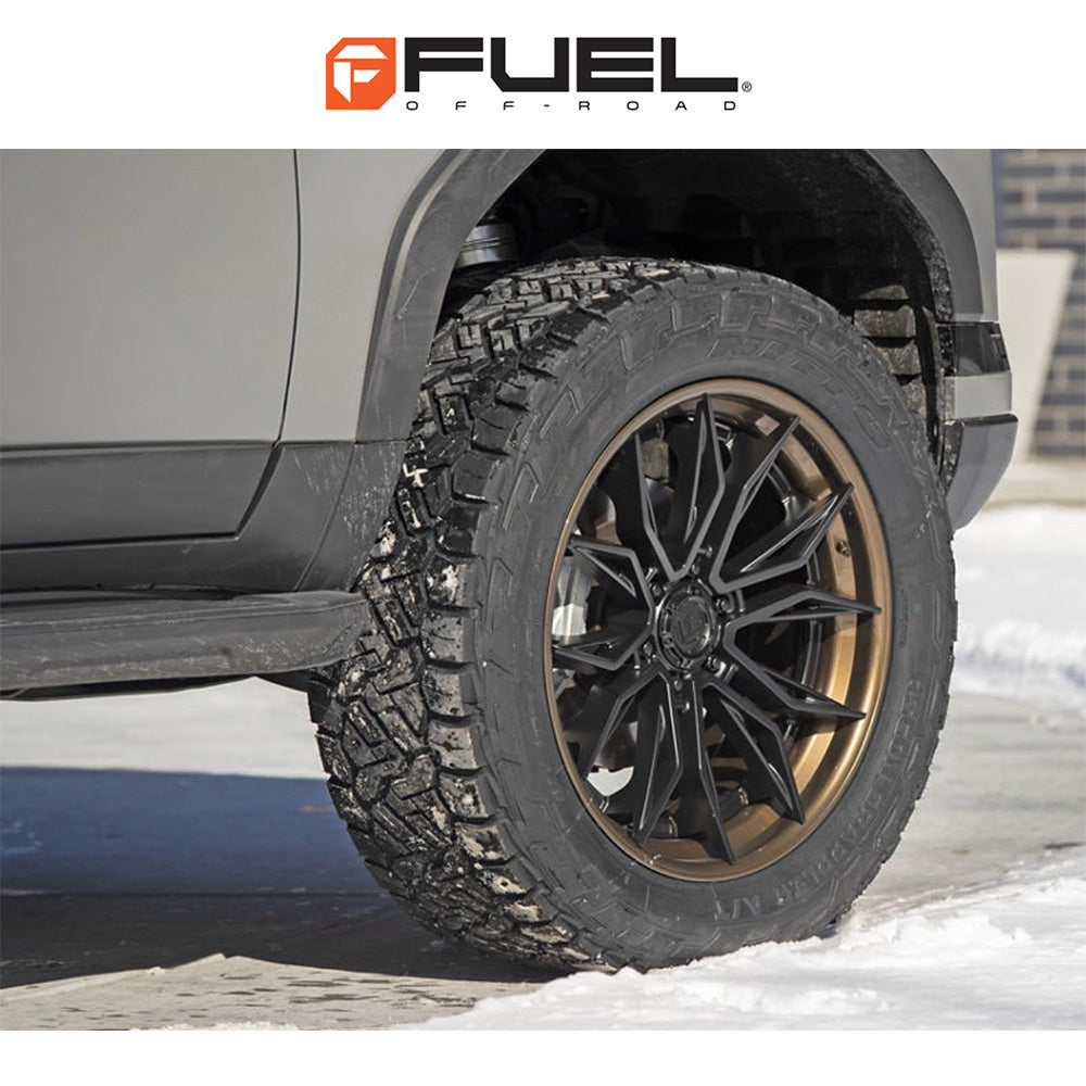 トヨタ ランドクルーザー用 フューエル ミューティニー 20x9J ET 20 フロント、リア マットブラック（グロスブロンズのリップ付き）フュージョンフォージドホイール４本セット　Fuel MUTINY 20X9 6X5.5 106 +20 M-BLK G-BRNZ (消費税、送料込み)