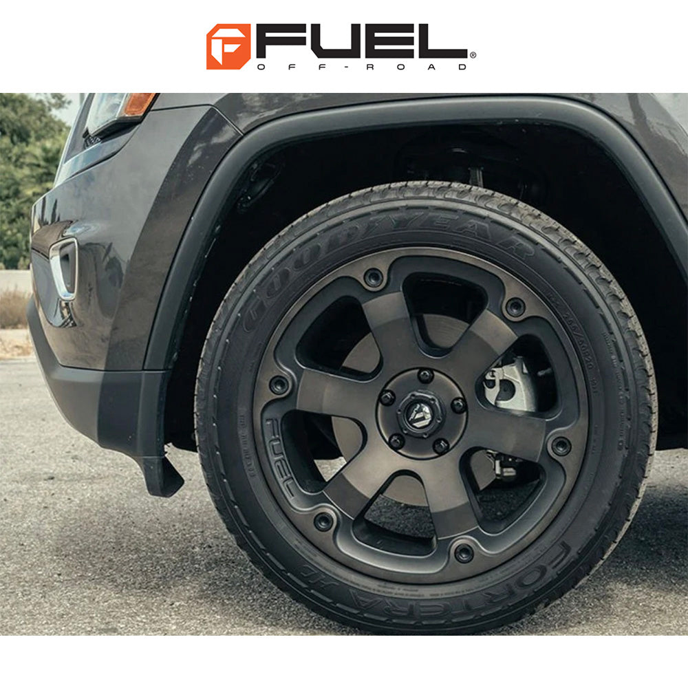 トヨタ ランドクルーザー用 フューエル ビースト 18x9J ET 19 フロント、リア マットブラック ダブルダークティント ホイール４本セット　Fuel BEAST 18X9 6X5.5 106.1 MBT +19 (消費税、送料込み)