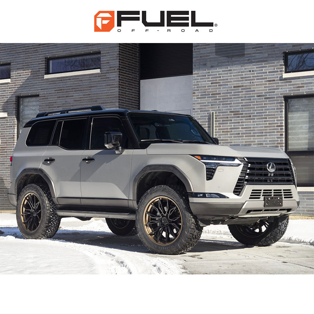 トヨタ ランドクルーザー用 フューエル ミューティニー 20x9J ET 20 フロント、リア マットブラック（グロスブロンズのリップ付き）フュージョンフォージドホイール４本セット　Fuel MUTINY 20X9 6X5.5 106 +20 M-BLK G-BRNZ (消費税、送料込み)