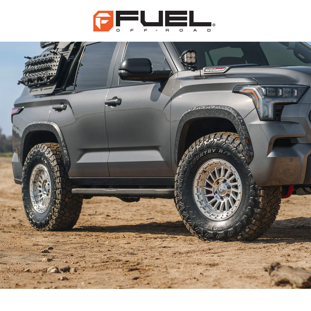 トヨタ ランドクルーザー用 フューエル ハボック 20x9J ET 20 フロント、リア グロスシルバーマシンドフェイス ホイール４本セット　Fuel HAVOC 20X9 6X5.5 106 +20 G-SLV-MCH (消費税、送料込み)