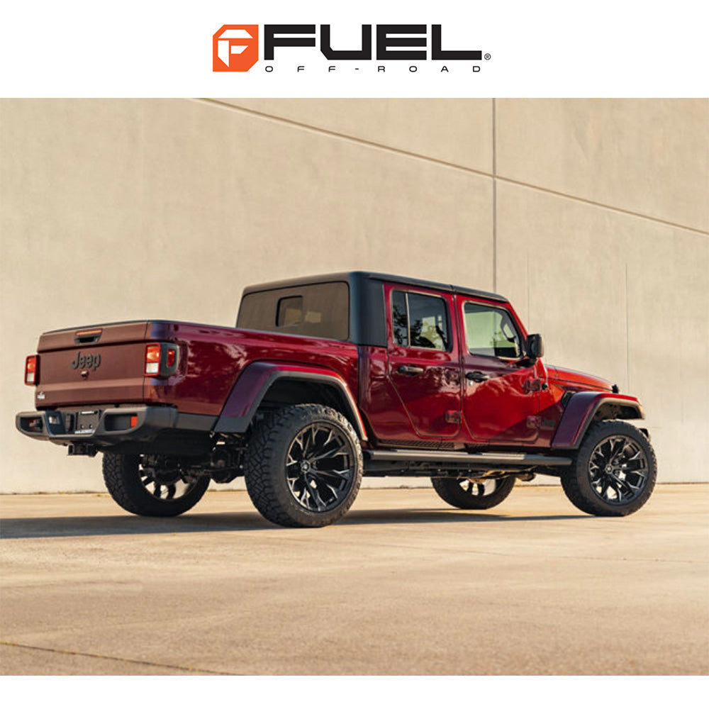 トヨタ ランドクルーザー用 フューエル フレイム 20x9J ET 20 フロント、リア グロスブラックミルド ホイール４本セット　Fuel FLAME 20X9 6X5.5 106 NBL +20 (消費税、送料込み)