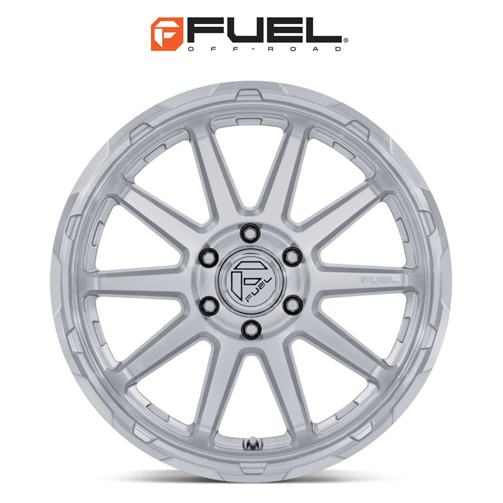 トヨタ ランドクルーザー用 フューエル サーキット 20x9J ET 20 フロント、リア グロスシルバーマシンドフェイス ホイール４本セット　Fuel CIRCUIT 20X9 6X5.5 106 +20 G-SLV-MCH (消費税、送料込み)