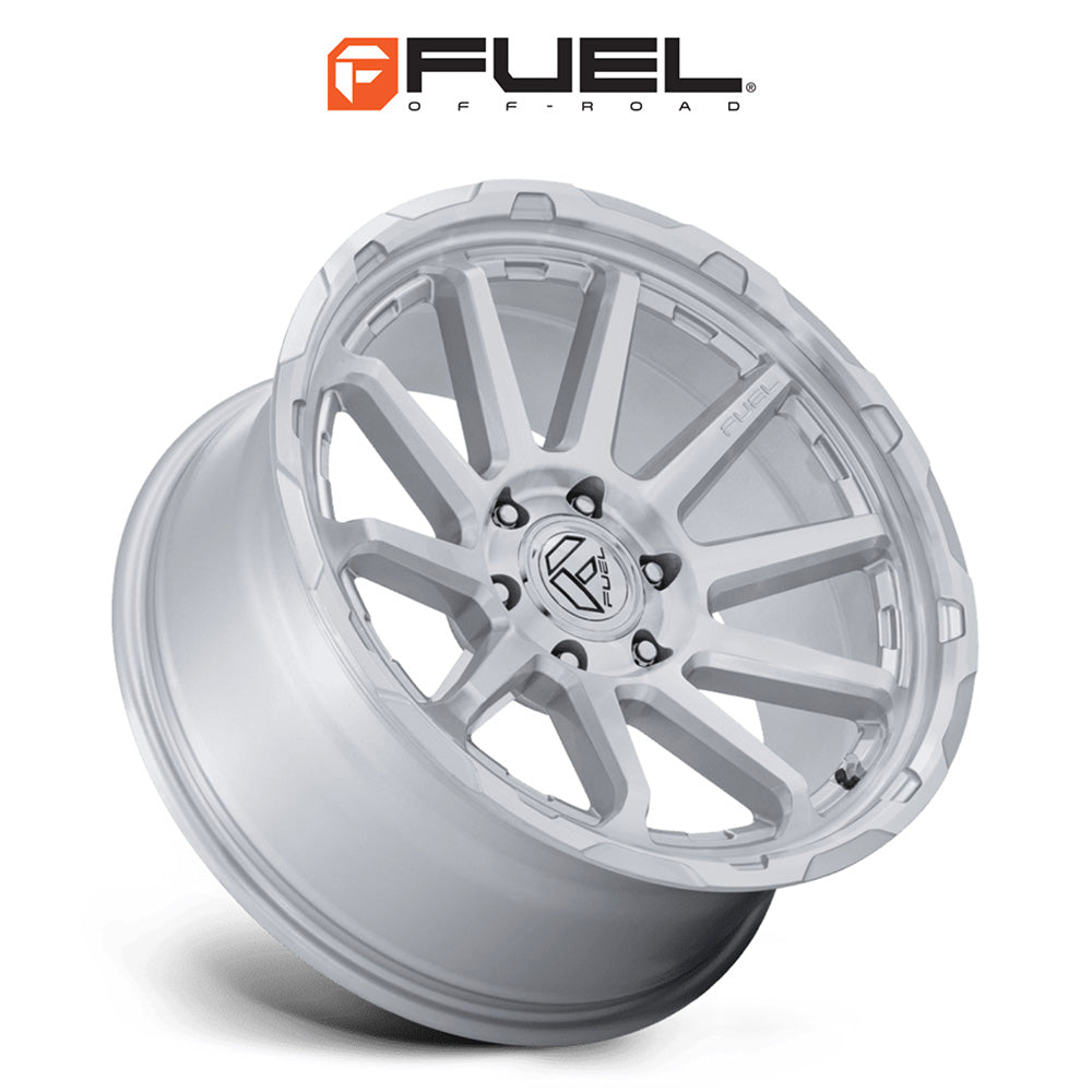 トヨタ ランドクルーザー用 フューエル サーキット 20x9J ET 20 フロント、リア グロスシルバーマシンドフェイス ホイール４本セット　Fuel CIRCUIT 20X9 6X5.5 106 +20 G-SLV-MCH (消費税、送料込み)