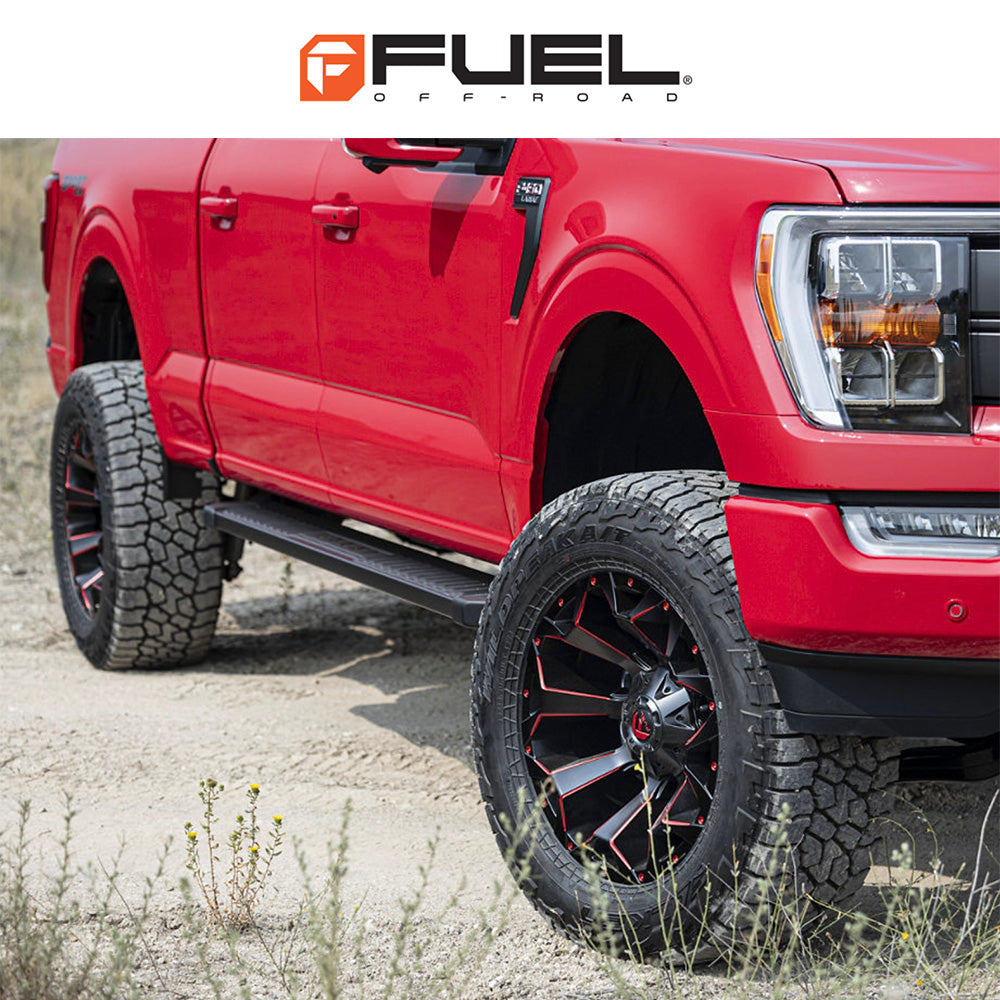 トヨタ ランドクルーザー用 フューエル アサルト 20x9J ET 19 フロント、リア マットブラック レッドミルド ホイール４本セット　Fuel ASSAULT 20X9 6X135/5.5 106.1 MBQ 19MM (消費税、送料込み)