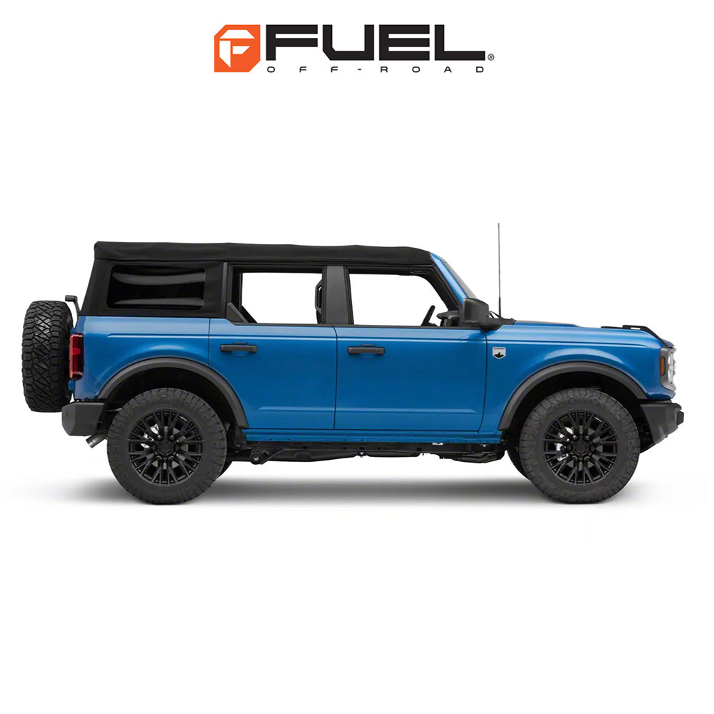 トヨタ ランドクルーザー用 フューエル リーバー 20x9J ET 20 フロント、リア ブラックアウト ホイール４本セット　Fuel REBAR 20X9 6X5.5 106 BD +20 (消費税、送料込み)