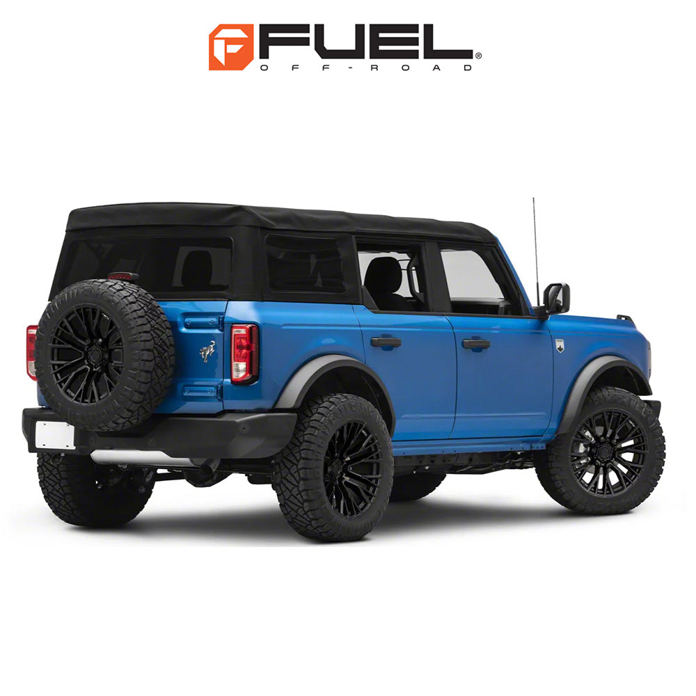 トヨタ ランドクルーザー用 フューエル リーバー 20x9J ET 20 フロント、リア ブラックアウト ホイール４本セット　Fuel REBAR 20X9 6X5.5 106 BD +20 (消費税、送料込み)