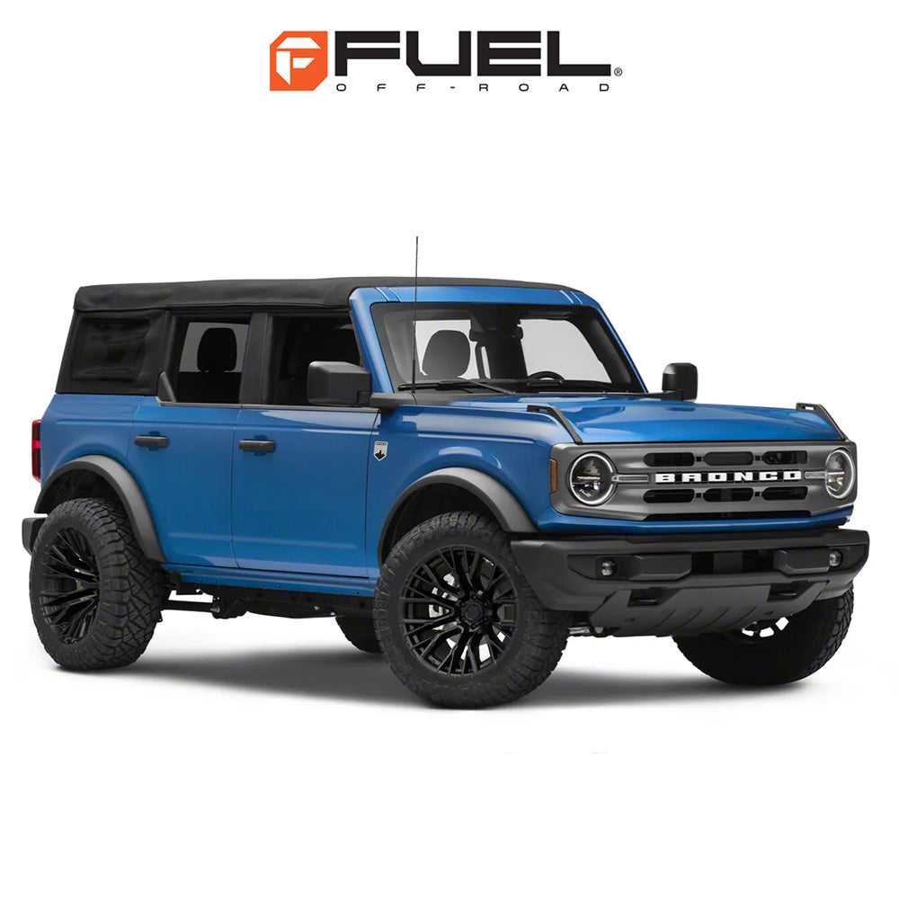 トヨタ ランドクルーザー用 フューエル リーバー 20x9J ET 20 フロント、リア ブラックアウト ホイール４本セット　Fuel REBAR 20X9 6X5.5 106 BD +20 (消費税、送料込み)