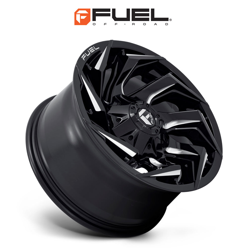 トヨタ ランドクルーザー用 フューエル リアクション 20x9J ET 20 フロント、リア グロスブラックミルド ホイール４本セット　Fuel REACTION 20X9 6X135/5.5 106.1 NBL 20MM (消費税、送料込み)