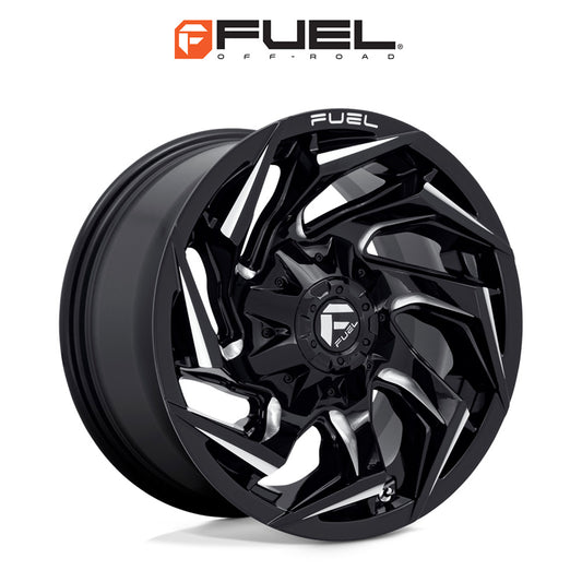 トヨタ ランドクルーザー用 フューエル リアクション 20x9J ET 20 フロント、リア グロスブラックミルド ホイール４本セット　Fuel REACTION 20X9 6X135/5.5 106.1 NBL 20MM (消費税、送料込み)