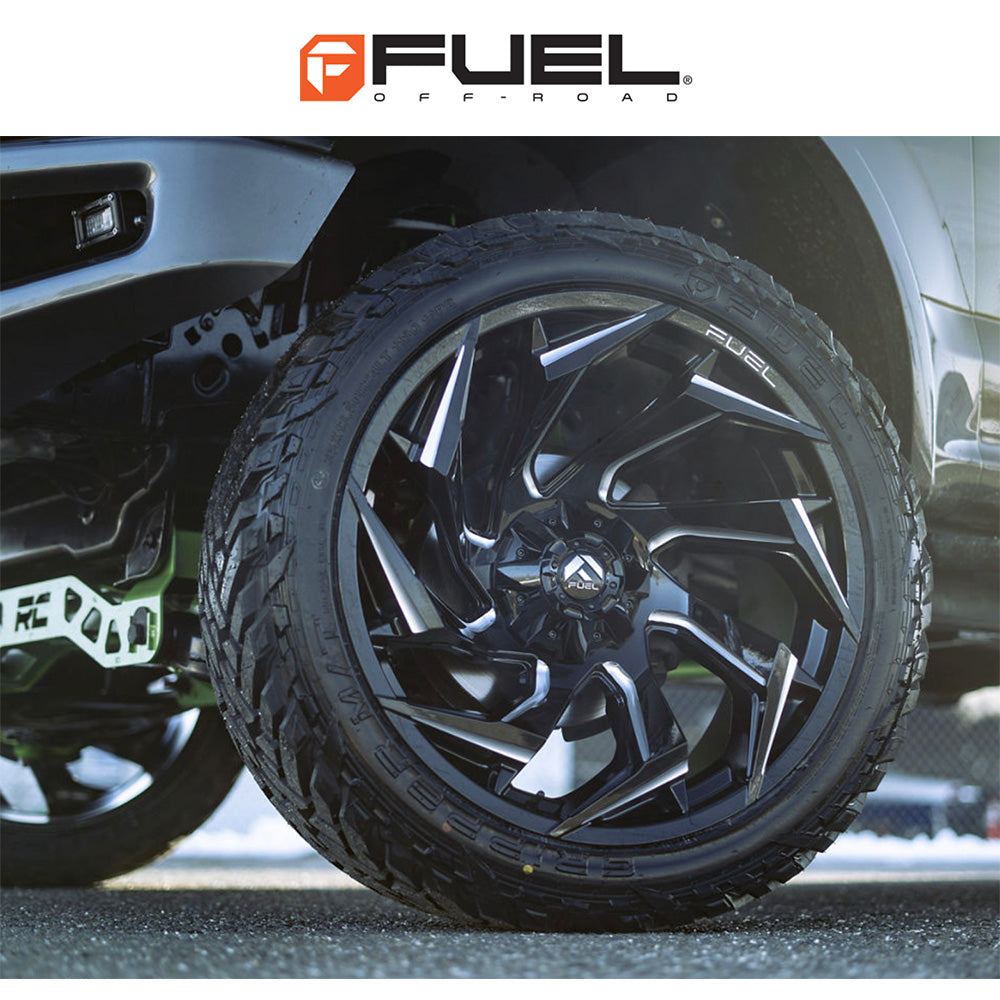 トヨタ ランドクルーザー用 フューエル リアクション 20x9J ET 20 フロント、リア グロスブラックミルド ホイール４本セット　Fuel REACTION 20X9 6X135/5.5 106.1 NBL 20MM (消費税、送料込み)