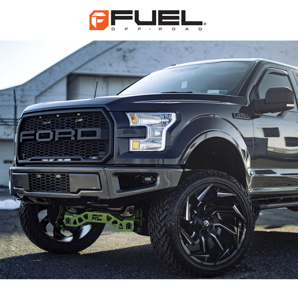 トヨタ ランドクルーザー用 フューエル リアクション 20x9J ET 20 フロント、リア グロスブラックミルド ホイール４本セット　Fuel REACTION 20X9 6X135/5.5 106.1 NBL 20MM (消費税、送料込み)