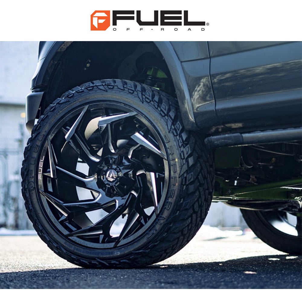 トヨタ ランドクルーザー用 フューエル リアクション 20x9J ET 20 フロント、リア グロスブラックミルド ホイール４本セット　Fuel REACTION 20X9 6X135/5.5 106.1 NBL 20MM (消費税、送料込み)