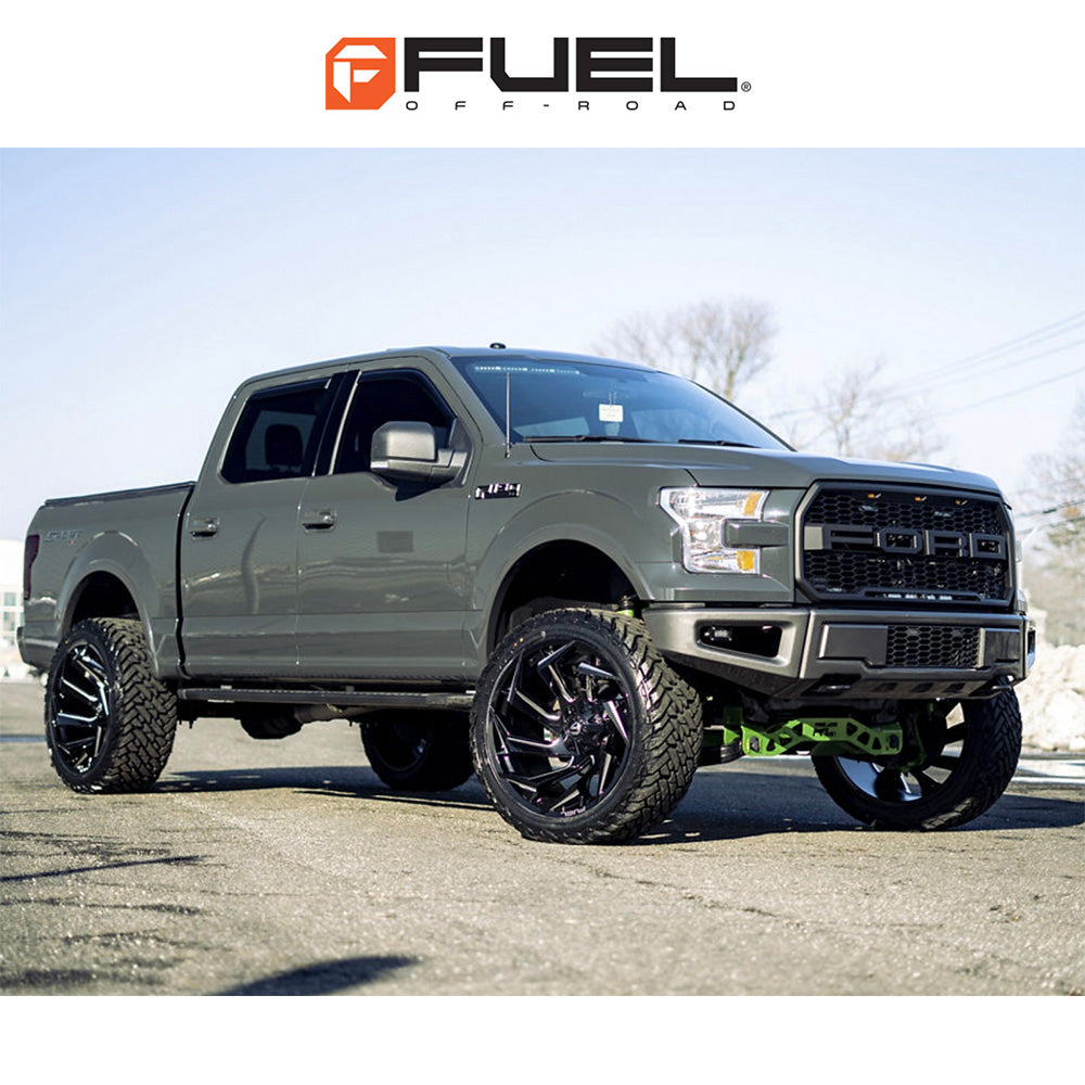 トヨタ ランドクルーザー用 フューエル リアクション 20x9J ET 20 フロント、リア グロスブラックミルド ホイール４本セット　Fuel REACTION 20X9 6X135/5.5 106.1 NBL 20MM (消費税、送料込み)
