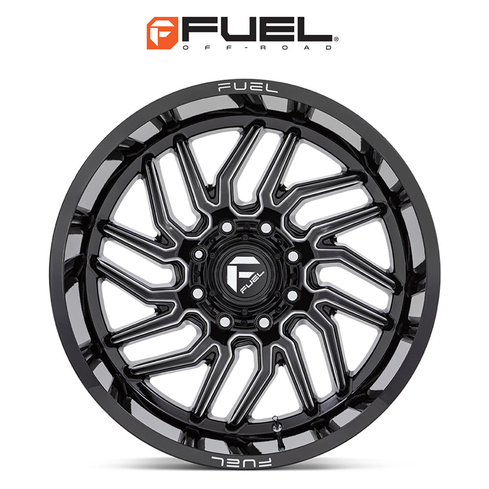 トヨタ ランドクルーザー用 フューエル ハリケーン 20x9J ET 20 フロント、リア グロスブラックミルド ホイール４本セット　Fuel HURRICANE 20X9 6X5.5 106 NBL +20 (消費税、送料込み)