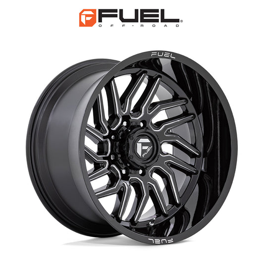 トヨタ ランドクルーザー用 フューエル ハリケーン 20x9J ET 20 フロント、リア グロスブラックミルド ホイール４本セット　Fuel HURRICANE 20X9 6X5.5 106 NBL +20 (消費税、送料込み)